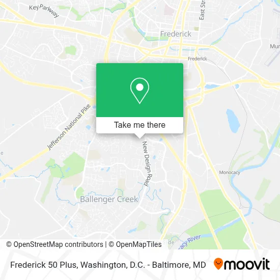 Frederick 50 Plus map