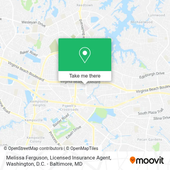 Melissa Ferguson, Licensed Insurance Agent map