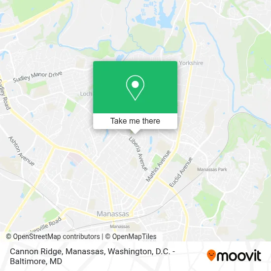 Cannon Ridge, Manassas map