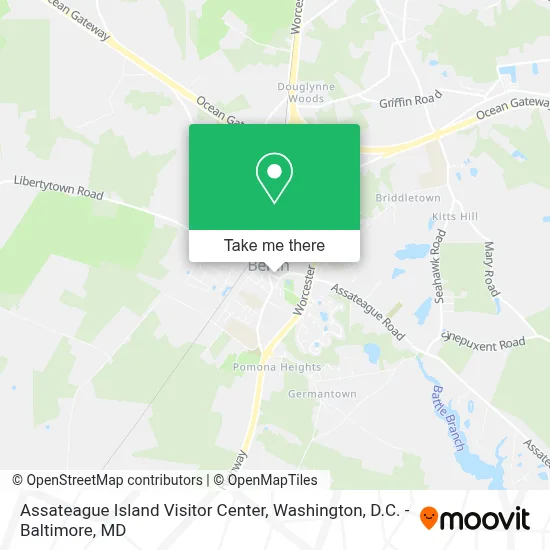 Assateague Island Visitor Center map