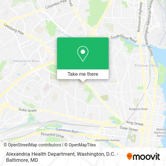 Alexandria Health Department map