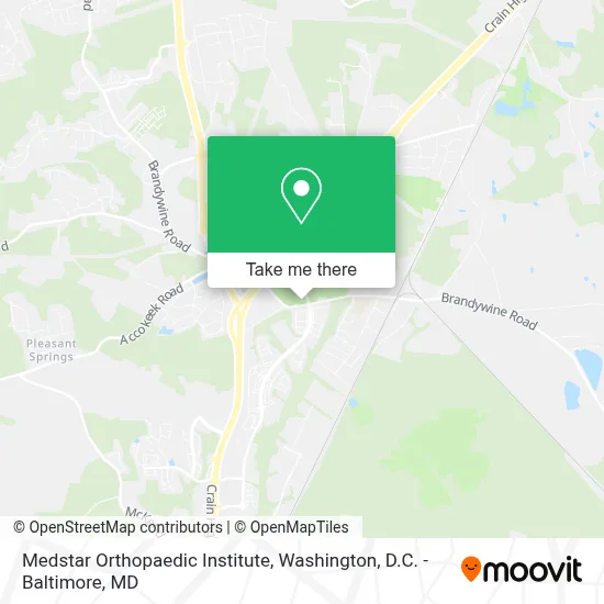 Medstar Orthopaedic Institute map