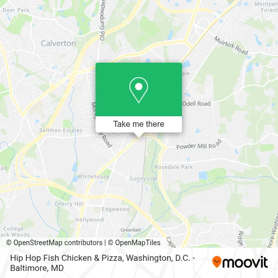 Hip Hop Fish Chicken & Pizza map