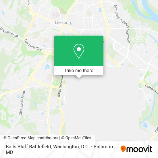 Balls Bluff Battlefield map