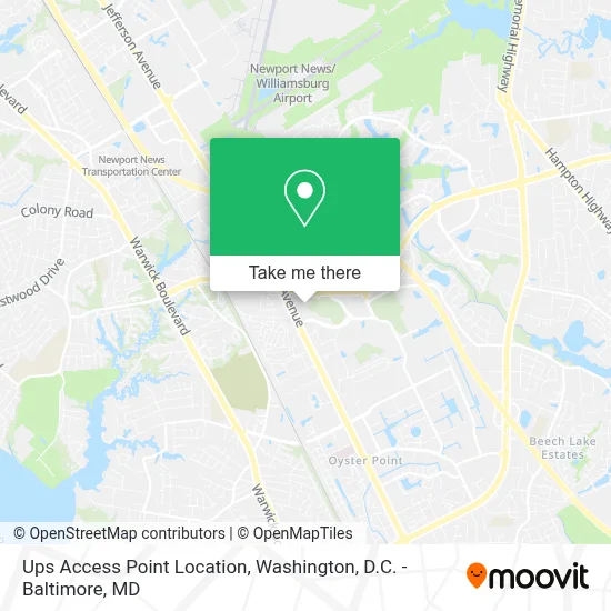 Ups Access Point Location map