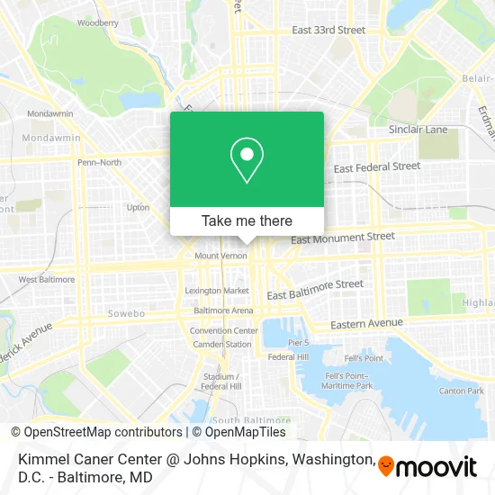 Kimmel Caner Center @ Johns Hopkins map