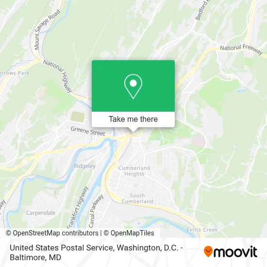 United States Postal Service map