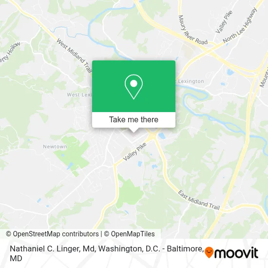 Nathaniel C. Linger, Md map