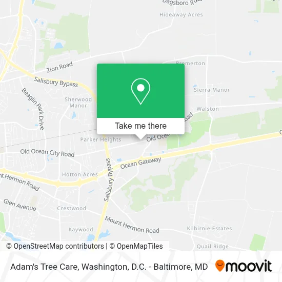 Adam's Tree Care map