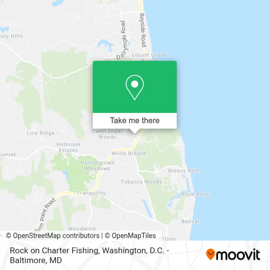 Rock on Charter Fishing map