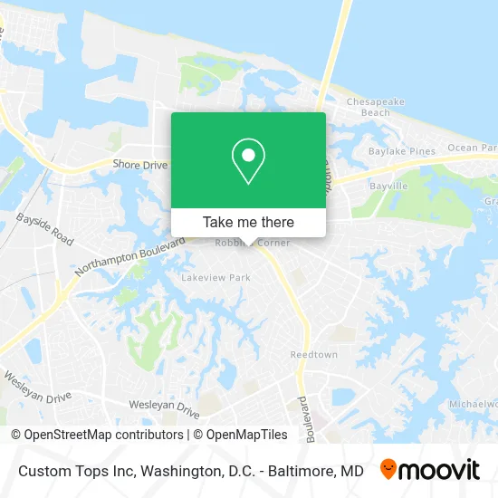 Custom Tops Inc map
