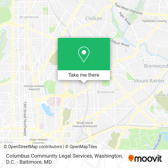 Columbus Community Legal Services map