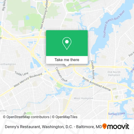 Denny's Restaurant map