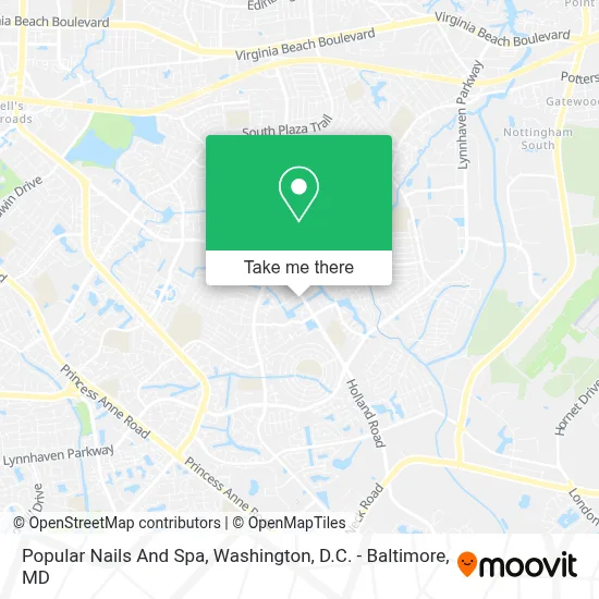 Popular Nails And Spa map