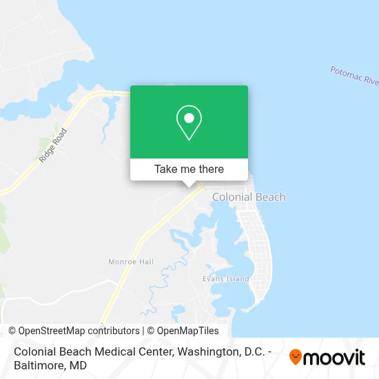 Colonial Beach Medical Center map