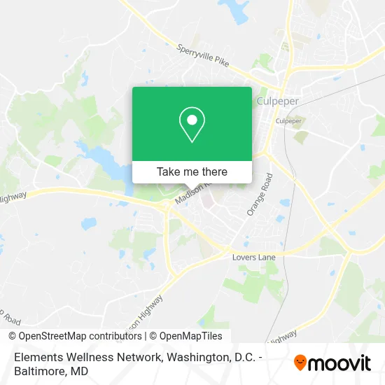 Elements Wellness Network map
