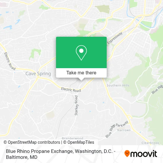 Blue Rhino Propane Exchange map
