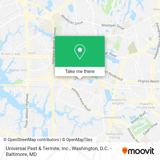 Universal Pest & Termite, Inc. map