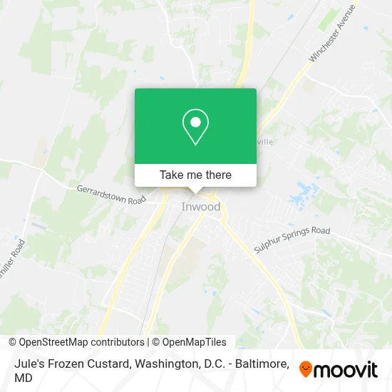 Jule's Frozen Custard map