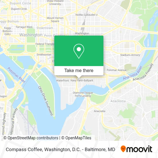 Compass Coffee map