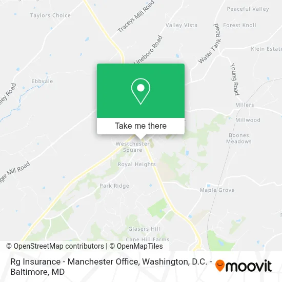 Rg Insurance - Manchester Office map