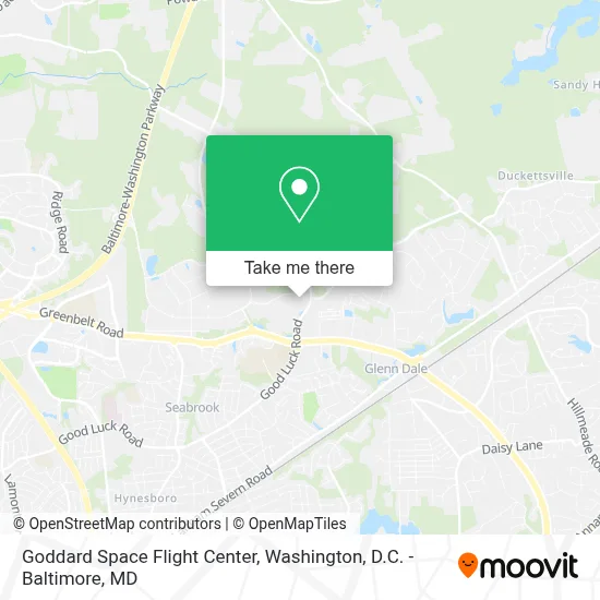 Goddard Space Flight Center map
