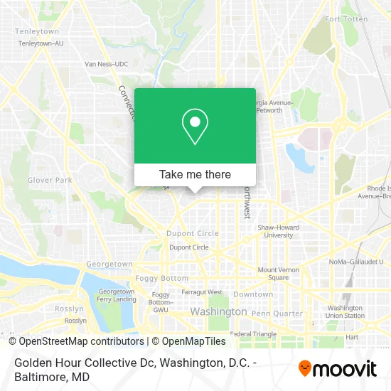 Golden Hour Collective Dc map