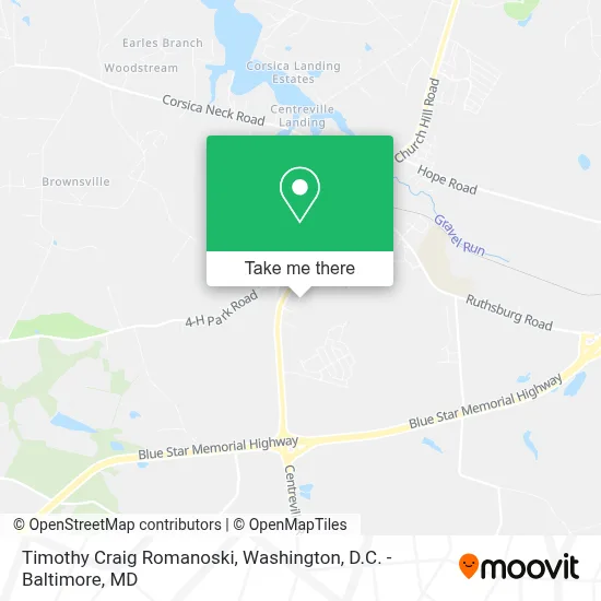 Timothy Craig Romanoski map