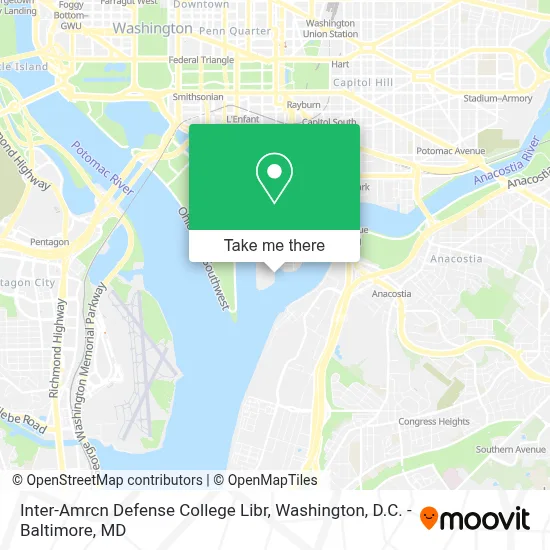 Inter-Amrcn Defense College Libr map