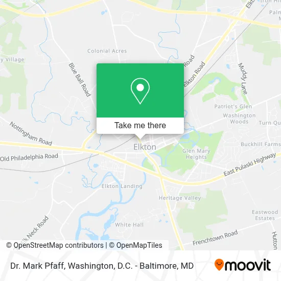 Dr. Mark Pfaff map