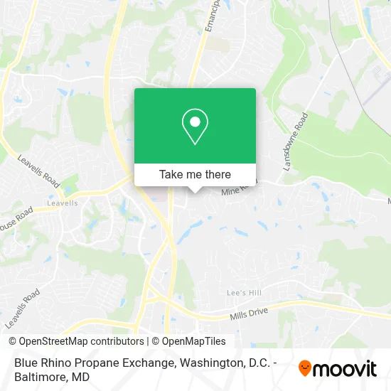 Blue Rhino Propane Exchange map