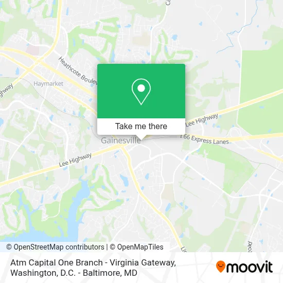 Atm Capital One Branch - Virginia Gateway map