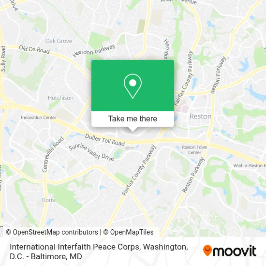 International Interfaith Peace Corps map