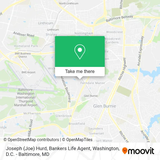 Joseph (Joe) Hurd, Bankers Life Agent map