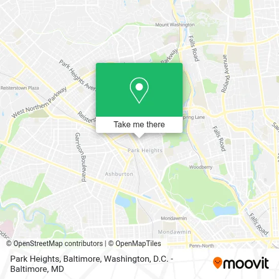 Park Heights, Baltimore map