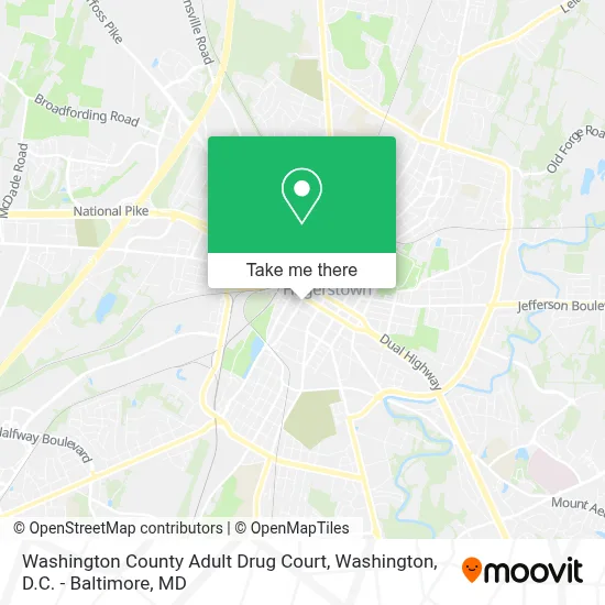 Washington County Adult Drug Court map