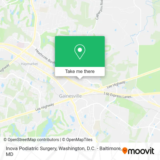Inova Podiatric Surgery map