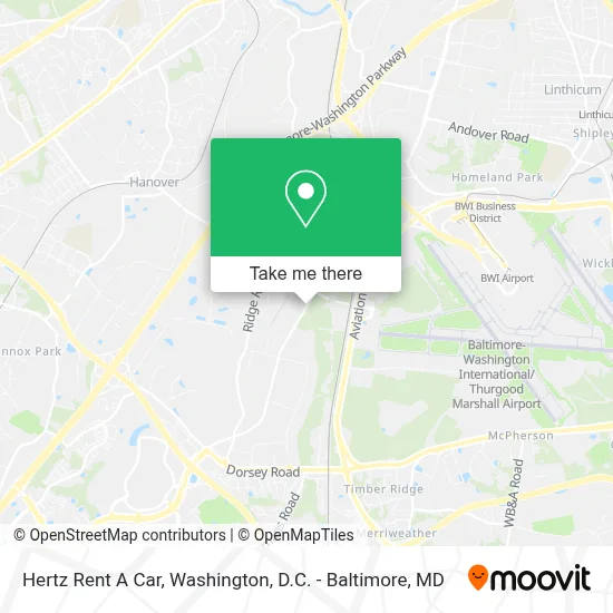 Hertz Rent A Car map