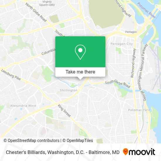Chester's Billiards map