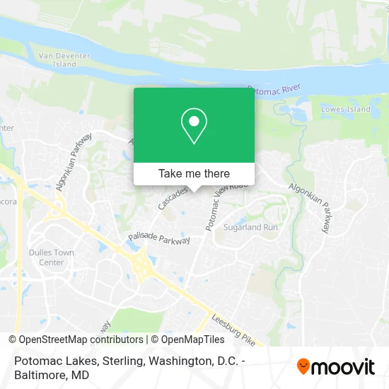 Potomac Lakes, Sterling map