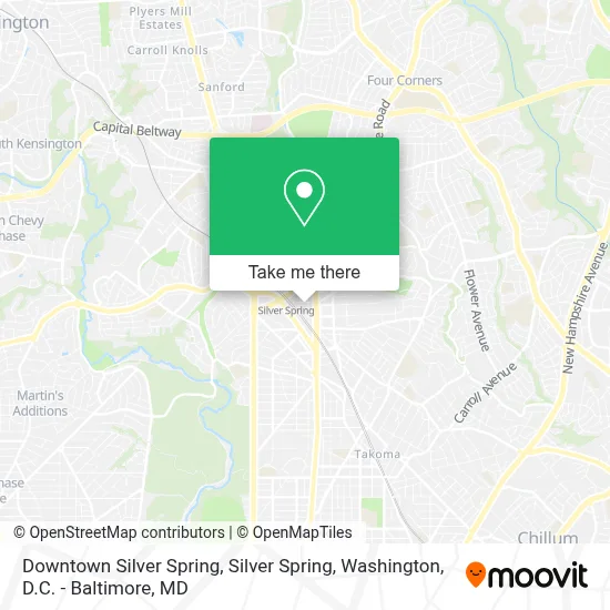 Downtown Silver Spring, Silver Spring map
