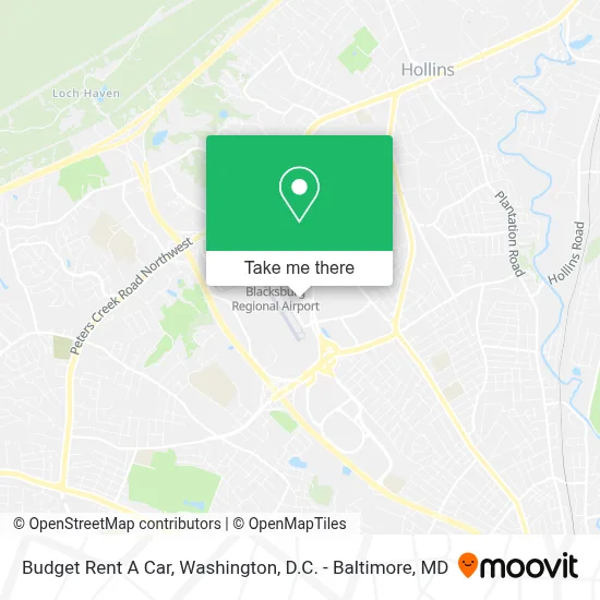 Budget Rent A Car map