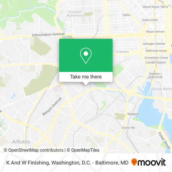 K And W Finishing map