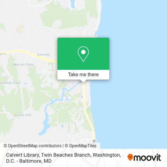 Calvert Library, Twin Beaches Branch map