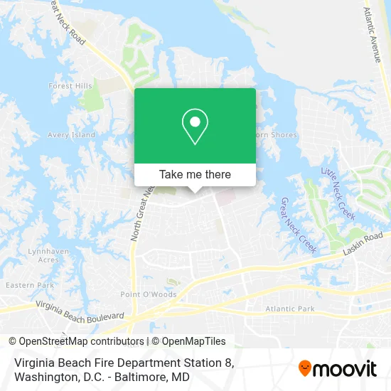 Virginia Beach Fire Department Station 8 map