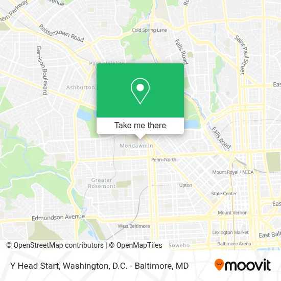 Y Head Start map