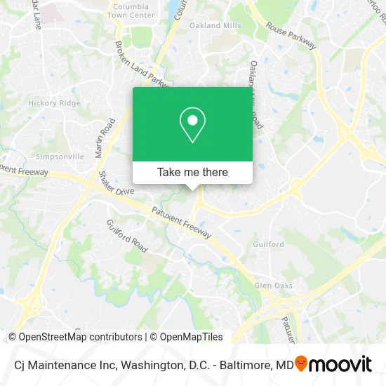 Cj Maintenance Inc map