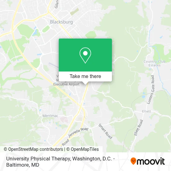 University Physical Therapy map