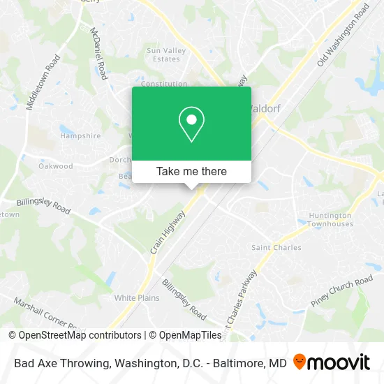 Bad Axe Throwing map