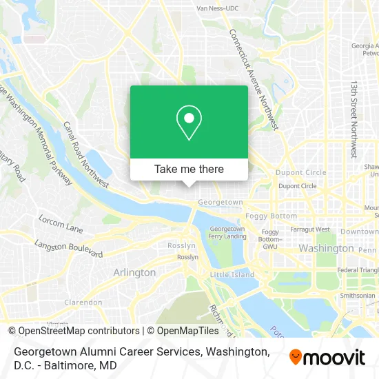 Georgetown Alumni Career Services map